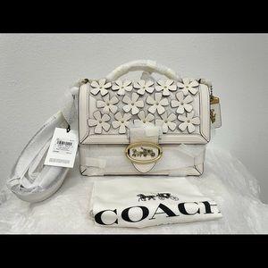 NWT Coach 1941 Floral Applique Top Handle Riley 22 Crossbody Bag Style 697